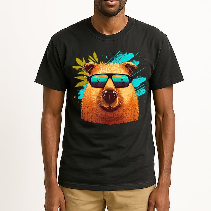Capybara Cute And Funny Capybara Cool Sunglasses Tall T-Shirt