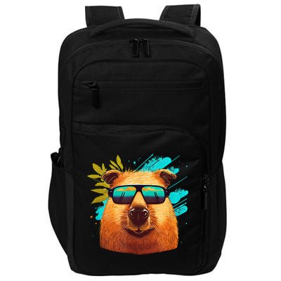 Capybara Cute And Funny Capybara Cool Sunglasses Impact Tech Backpack
