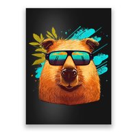 Capybara Cute And Funny Capybara Cool Sunglasses Poster