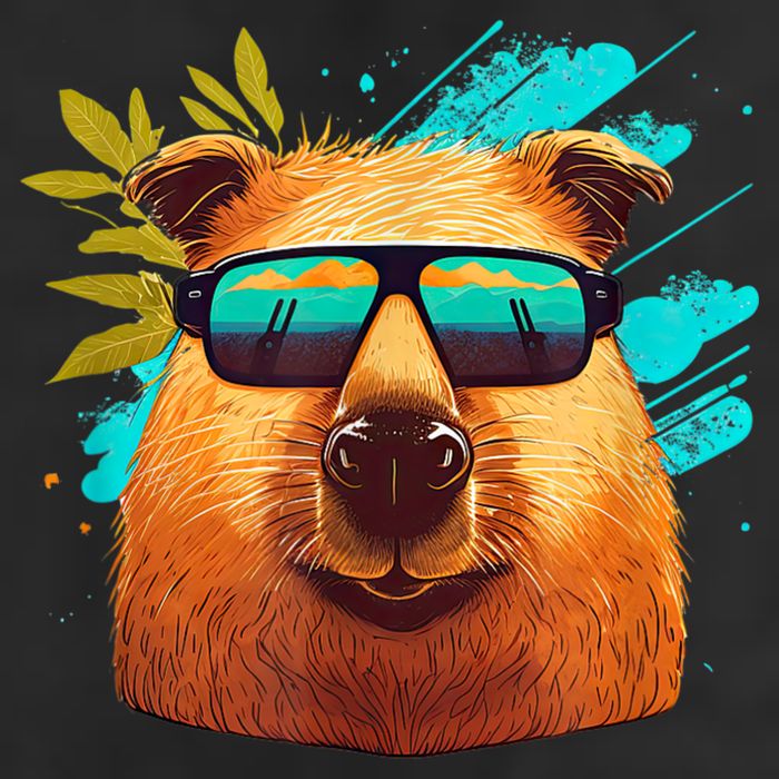 Capybara Cute And Funny Capybara Cool Sunglasses Trucker Hat