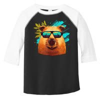 Capybara Cute And Funny Capybara Cool Sunglasses Toddler Fine Jersey T-Shirt
