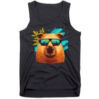 Capybara Cute And Funny Capybara Cool Sunglasses Tank Top