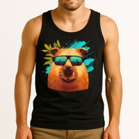 Capybara Cute And Funny Capybara Cool Sunglasses Tank Top
