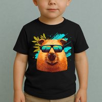 Capybara Cute And Funny Capybara Cool Sunglasses Toddler T-Shirt