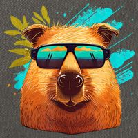 Capybara Cute And Funny Capybara Cool Sunglasses Cotton Canvas Backpack