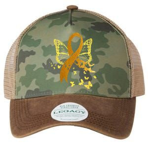 Childhood Cancer Awareness Gold Ribbon Butterfly Fighter Legacy Tie Dye Trucker Hat