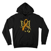 Childhood Cancer Awareness Gold Ribbon Butterfly Fighter Hoodie