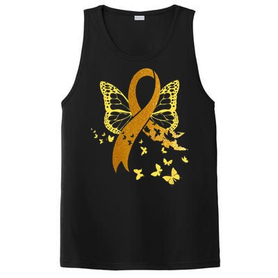 Childhood Cancer Awareness Gold Ribbon Butterfly Fighter PosiCharge Competitor Tank