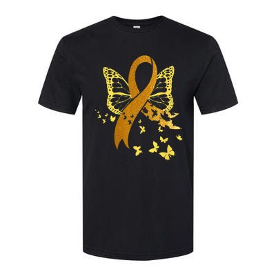 Childhood Cancer Awareness Gold Ribbon Butterfly Fighter Softstyle CVC T-Shirt