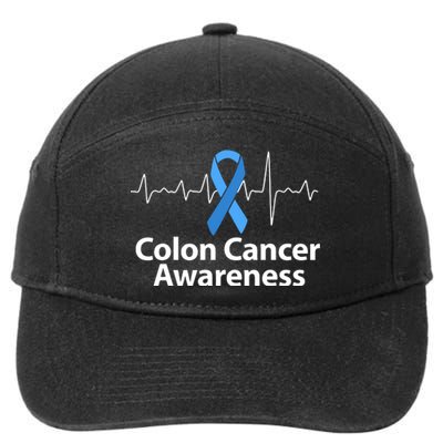 Colon Cancer Awareness Colorectal Cancer Month 7-Panel Snapback Hat