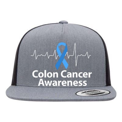 Colon Cancer Awareness Colorectal Cancer Month Flat Bill Trucker Hat