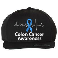 Colon Cancer Awareness Colorectal Cancer Month Wool Snapback Cap