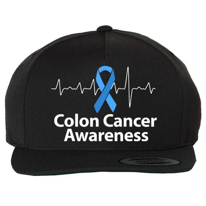 Colon Cancer Awareness Colorectal Cancer Month Wool Snapback Cap