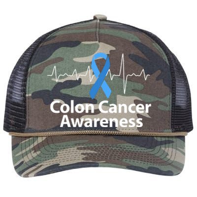 Colon Cancer Awareness Colorectal Cancer Month Retro Rope Trucker Hat Cap