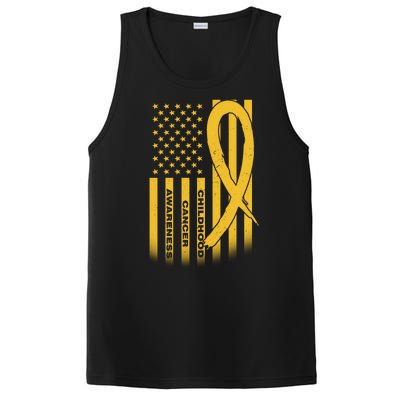 Childhood Cancer Awareness US Flag PosiCharge Competitor Tank