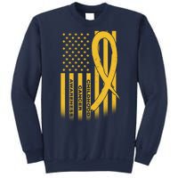 Childhood Cancer Awareness US Flag Sweatshirt