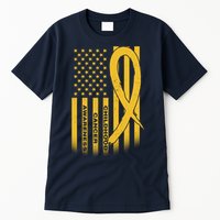 Childhood Cancer Awareness US Flag Tall T-Shirt