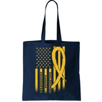 Childhood Cancer Awareness US Flag Tote Bag