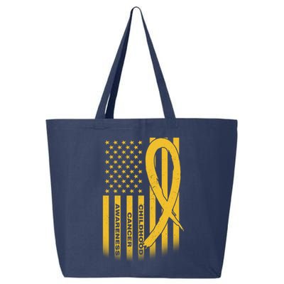 Childhood Cancer Awareness US Flag 25L Jumbo Tote