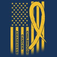Childhood Cancer Awareness US Flag Baby Bodysuit