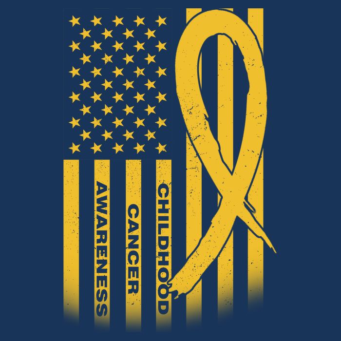 Childhood Cancer Awareness US Flag Baby Bodysuit