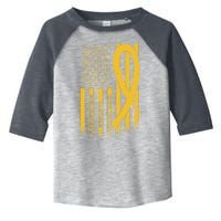 Childhood Cancer Awareness US Flag Toddler Fine Jersey T-Shirt