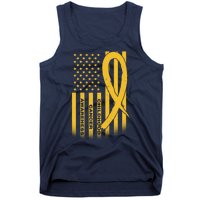 Childhood Cancer Awareness US Flag Tank Top