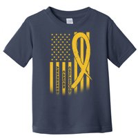 Childhood Cancer Awareness US Flag Toddler T-Shirt