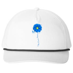 Colon Cancer Awareness Sunflower Ribbon Snapback Five-Panel Rope Hat