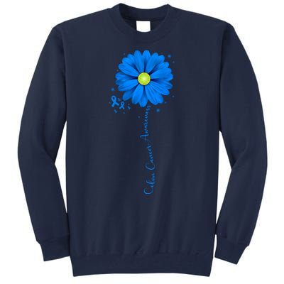 Colon Cancer Awareness Sunflower Ribbon Tall Sweatshirt