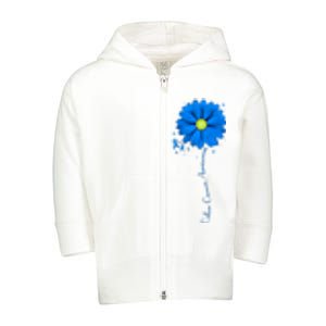 Colon Cancer Awareness Sunflower Ribbon Toddler Zip Fleece Hoodie