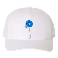 Colon Cancer Awareness Sunflower Ribbon Yupoong Adult 5-Panel Trucker Hat