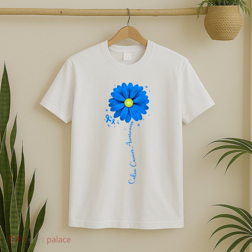 Colon Cancer Awareness Sunflower Ribbon T-Shirt