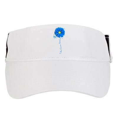 Colon Cancer Awareness Sunflower Ribbon Adult Drive Performance Visor