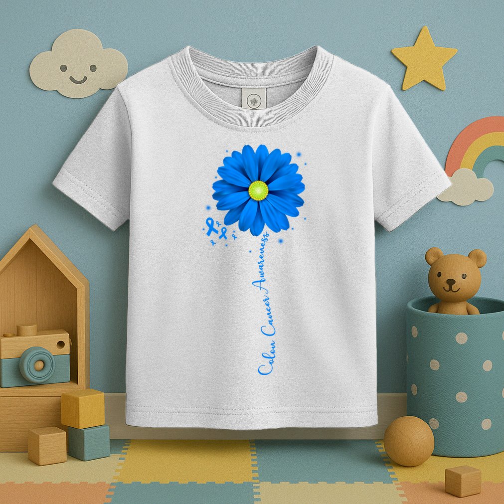 Colon Cancer Awareness Sunflower Ribbon Toddler T-Shirt
