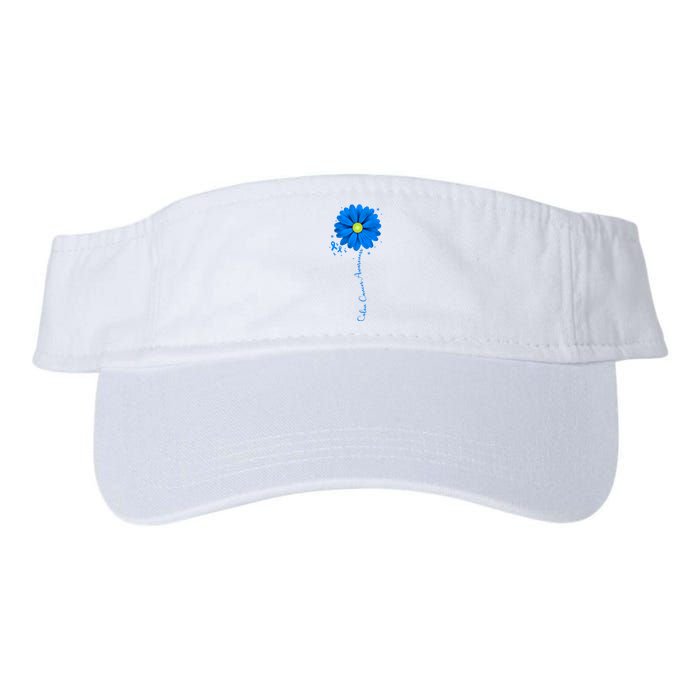 Colon Cancer Awareness Sunflower Ribbon Valucap Bio-Washed Visor