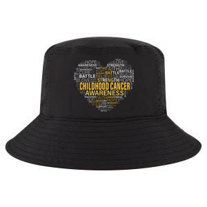 Childhood Cancer Awareness Hope Support Strong Warrior Cool Comfort Performance Bucket Hat