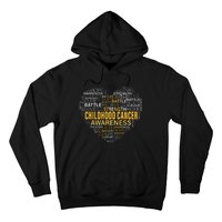 Childhood Cancer Awareness Hope Support Strong Warrior Hoodie