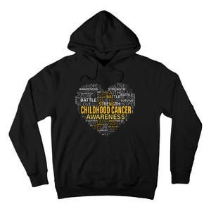 Childhood Cancer Awareness Hope Support Strong Warrior Tall Hoodie