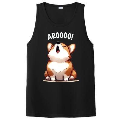 Cute Corgi Arooo Howl Puppy Lovers Dog Mom Gift PosiCharge Competitor Tank