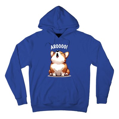 Cute Corgi Arooo Howl Puppy Lovers Dog Mom Gift Hoodie