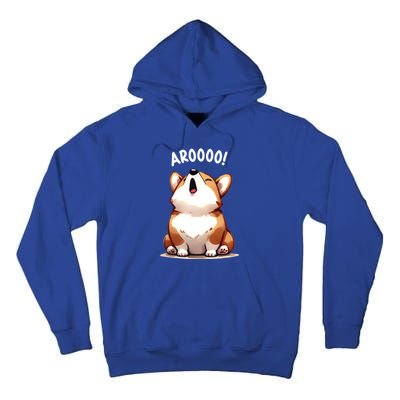 Cute Corgi Arooo Howl Puppy Lovers Dog Mom Gift Tall Hoodie