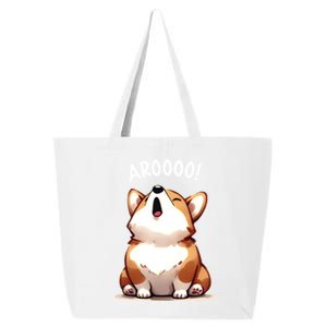 Cute Corgi Arooo Howl Puppy Lovers Dog Mom Gift 25L Jumbo Tote