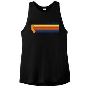 Retro Vintage Cali Ladies PosiCharge Tri-Blend Wicking Tank