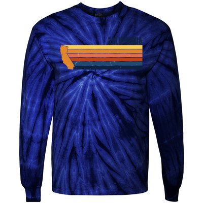 Retro Vintage Cali Tie-Dye Long Sleeve Shirt