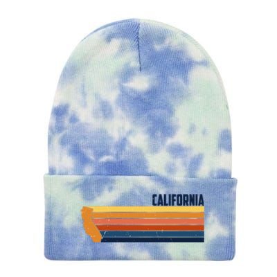 Retro Vintage Cali Tie Dye 12in Knit Beanie