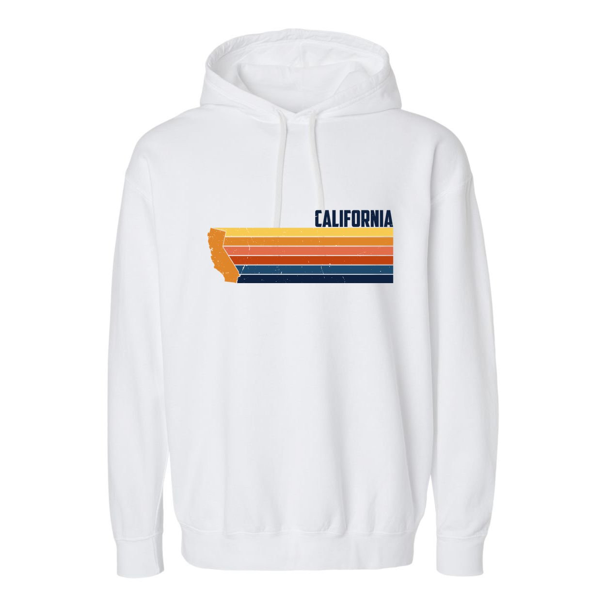 Retro Vintage Cali Garment-Dyed Fleece Hoodie