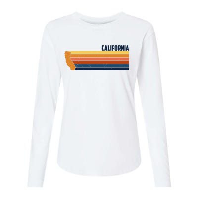 Retro Vintage Cali Womens Cotton Relaxed Long Sleeve T-Shirt