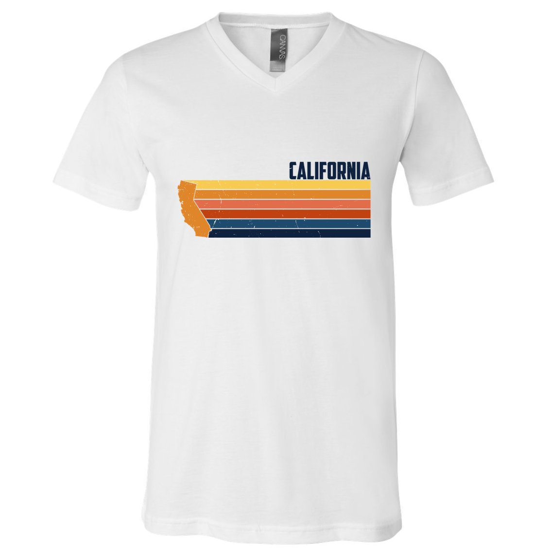 Retro Vintage Cali V-Neck T-Shirt