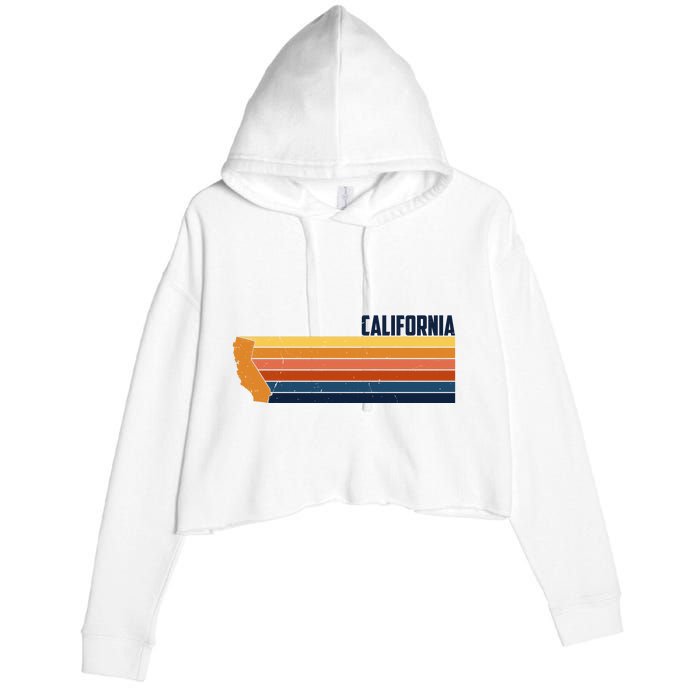 Retro Vintage Cali Crop Fleece Hoodie